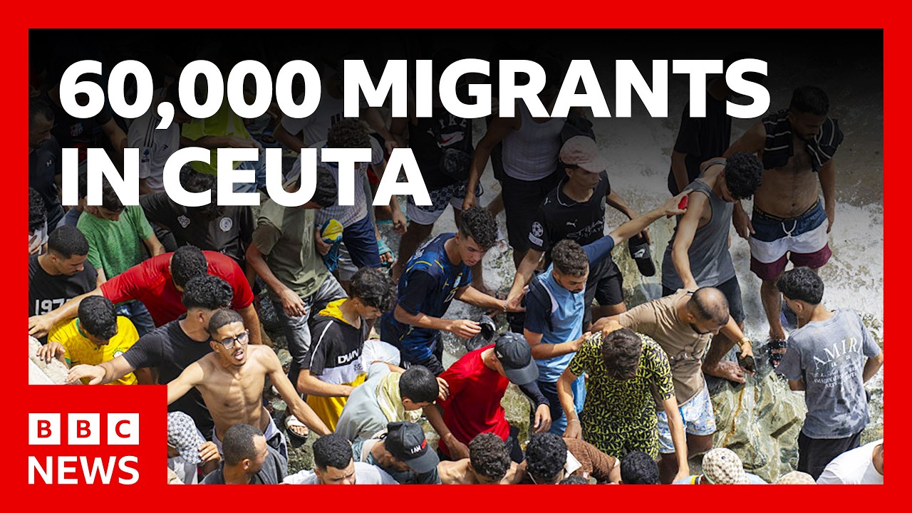 Migrants storm Spanish border - what's happening in Ceuta and why | BBC News