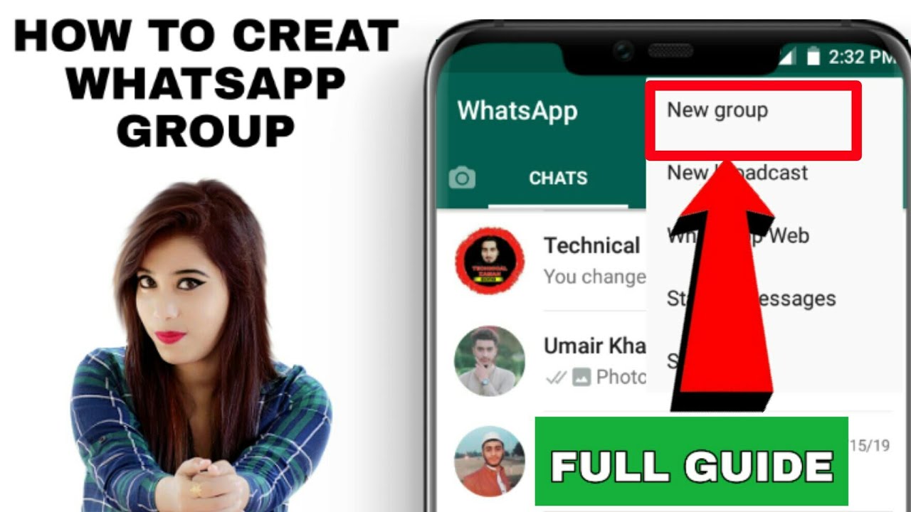 how to create whatsapp group || whatsapp mein group banane ka tarika - YouTube
