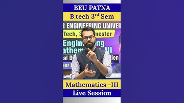 Engineering Mathematics - III | Partial Differentiation |B.tech 3rd Sem | Detailed Live Classes #beu