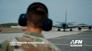 AFN Kunsan - Kadena KC-135 Stratotanker certifies Kunsan Airmen on hot pit procedures