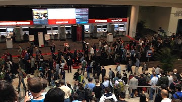 They just started to let people in to the keynote