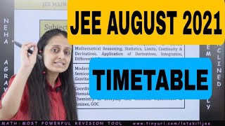 TIMETABLE for JEE Main AUGUST 2021 to score 200+ |JEE MAIN 2021 Final Strategy