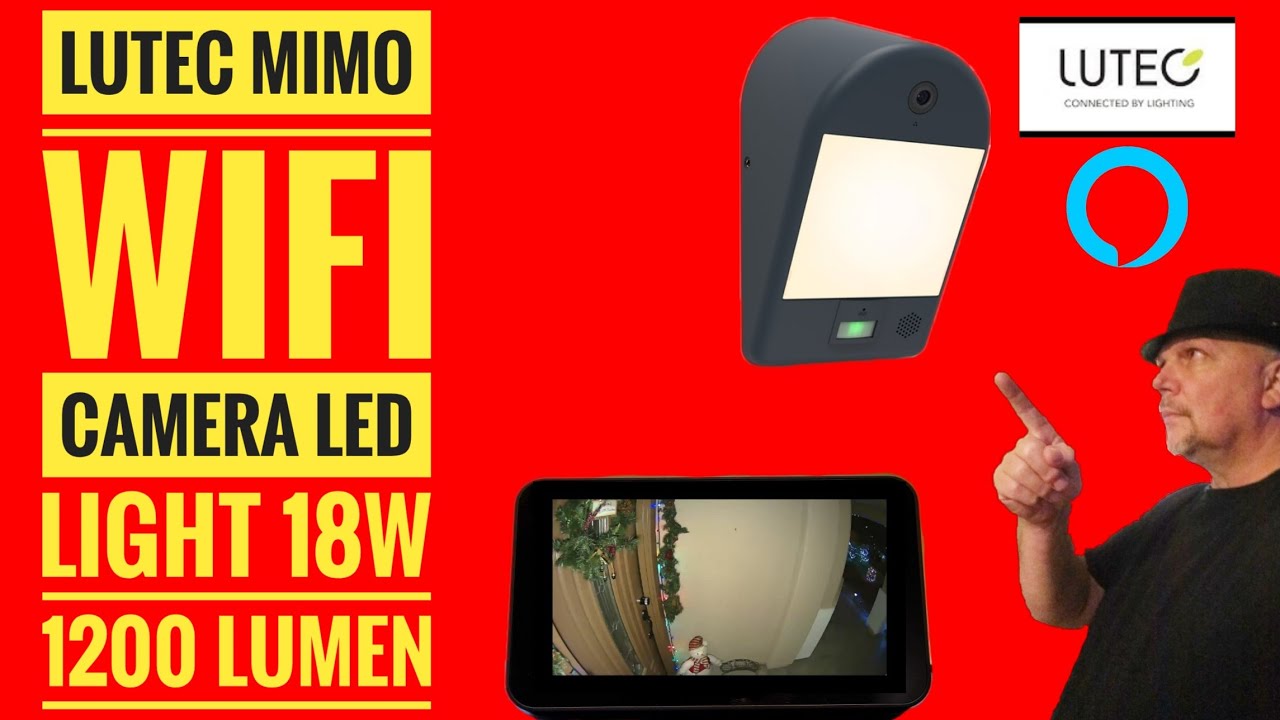 Mimo Camera Lutec Mimo Camera Light LED 18W 1200 lumen with Echo Connected Viewing ...