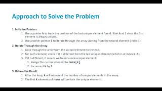 LeetCode Problem 3 : Remove Duplicates from Sorted Array