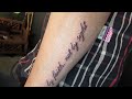 lettering tattoo timelapse | Tattoo with calligraphy font