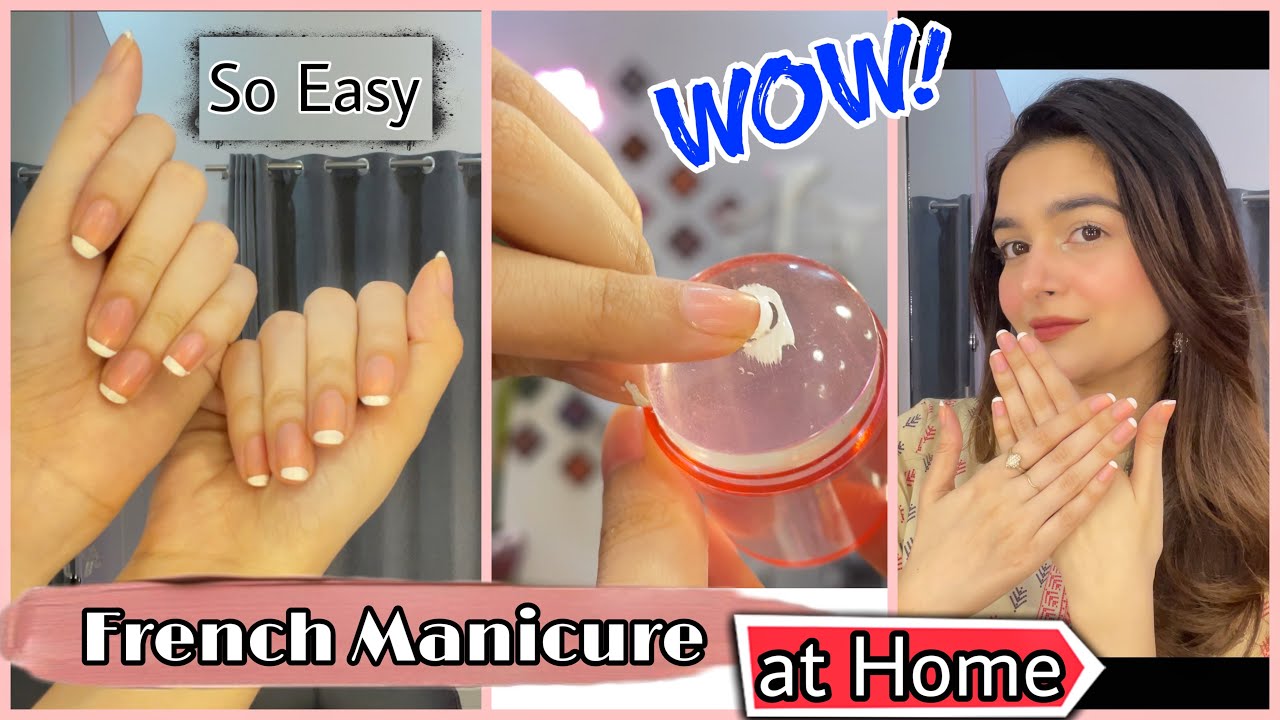 Easiest French Manicure Tutorial Ever || At Home || Neat Nails & Hands