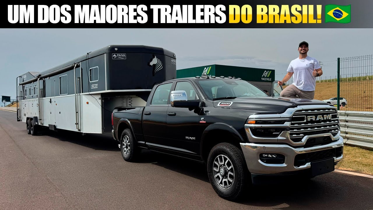 PUXANDO UM TRAILER DE 7 TONELADAS COM A NOVA RAM 3500!!