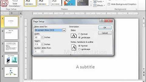 PowerPoint 2010 Tutorial Using Page Setup Microsoft Training Lesson 8.1