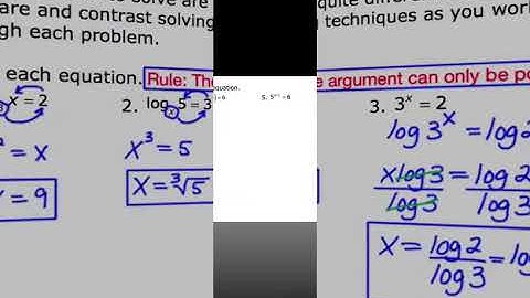 Mathcamp321: Logs Part 6A - Solving Log Equations