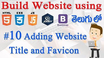 #10 How to Build Website using Html, CSS, JS, jQuery, Bootstrap - Adding Website Title and Favicon