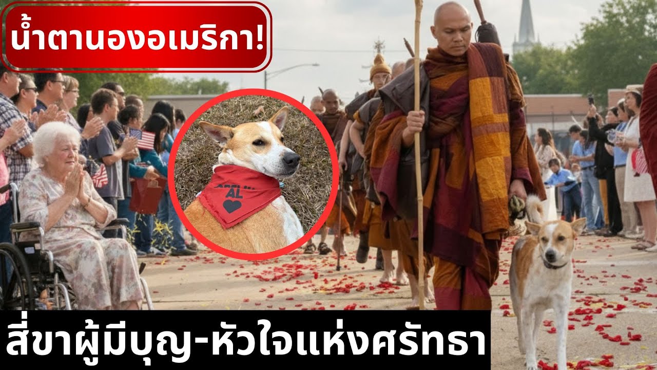อะโลกะ สี่ขาหัวใจแกร่ง เดินตามคณะพระธุดงค์เปลี่ยนโลก!!! และทำให้โลกทั้งโลกต้องหลั่งน้ำตา