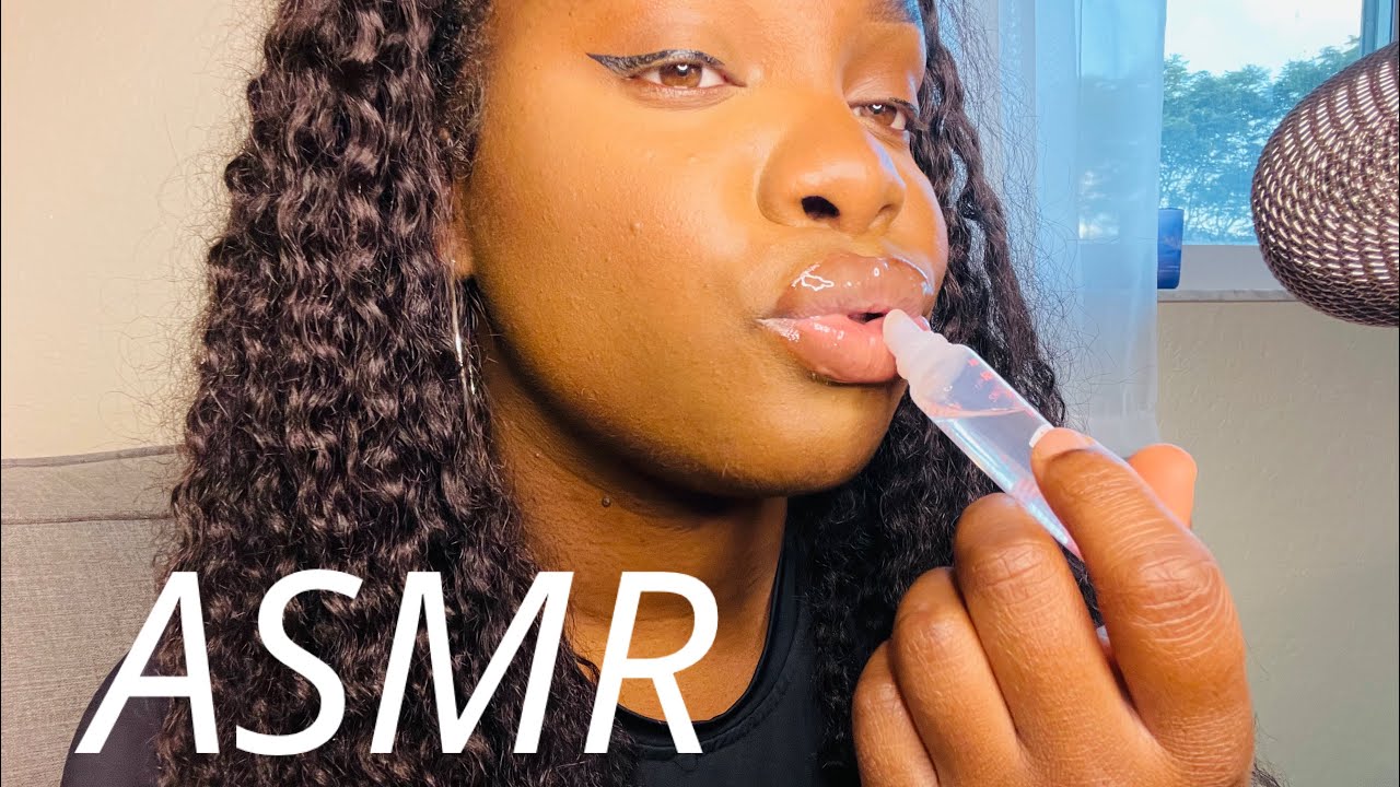 ASMR// FAST & AGGRESSIVE MOUTH SOUNDS + LIP GLOSS APPLICATION - YouTube