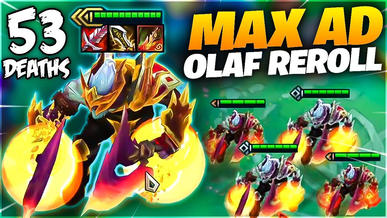WHEN OLAF DIES HE GAINS 5 AD!! MAX AD OLAF - TFT SET 7 PBE Gameplay | Milk