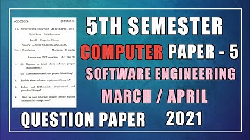 5th sem computer 2021 question paper |5th sem computer software engineering model paper | |5th sem|