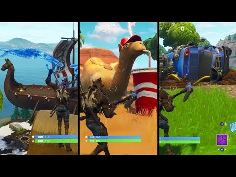Defi Fortnite Visiter Un Drakkar Un Dromadaire Et Un Bus De - defi fortnite visiter un drakkar un dromadaire et un bus de combat ecrase semaine 10