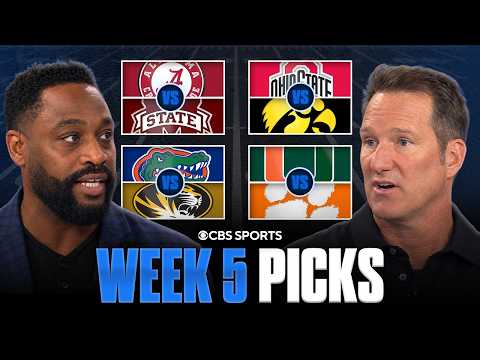 Picks for EVERY Top 25 game in College Football [Full Week 5 Predictions] ✅