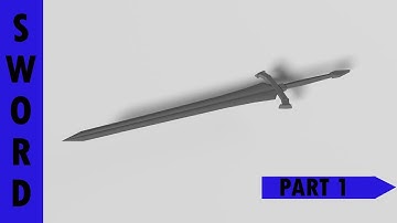 Blender 3D Tutorial: Basic Low Poly Sword Modeling|Part 1 Modeling