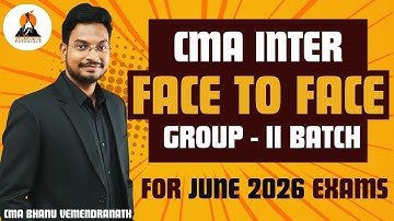 CMA INTER | GROUP 2 ANNOUNCEMENT | BY CMA BHANU VEMENDRA | SHIKHARA TUTORIALS