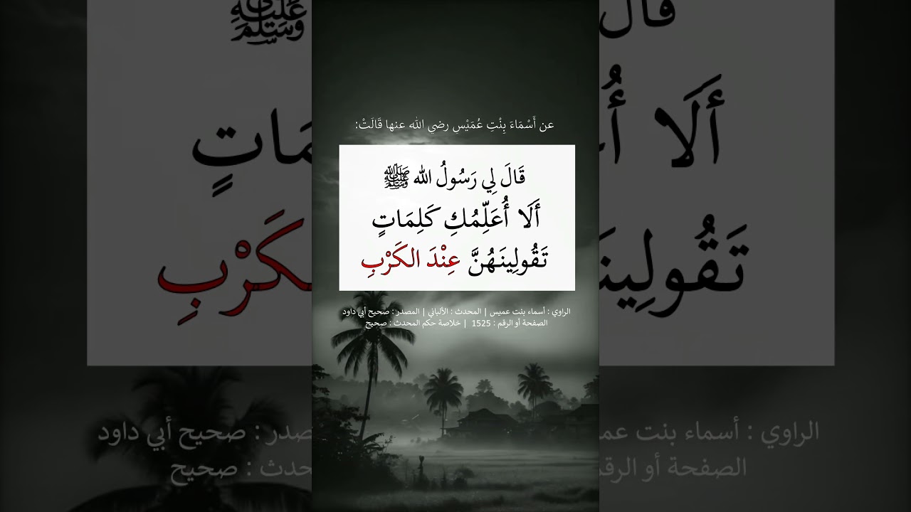 ألا أعلمك كلمات تقولينهن عند الكرب --- الشيخ عبد الرزاق البدر