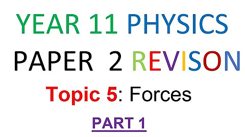 Mr Duffy AQA GCSE Physics Paper 2 Topic 5 Forces Part 1 - The Basics
