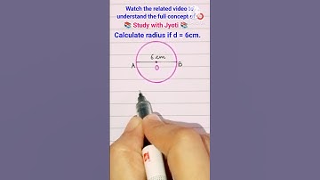 find the radius of circle whose diameter is 6cm #shorts #yt #studywithjyoti