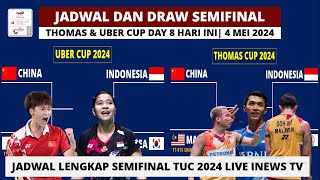 Jadwal Semifinal Thomas Uber Cup 2024: Thomas Indonesia vs C Taipei, Uber Indonesia vs Thailand