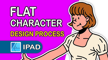 how to draw flat business character illustration process. affinity designer 2 for ipad