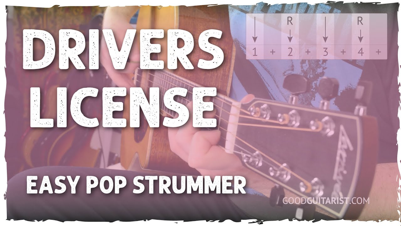 "Driver's License" Easy Beginner Guitar Lesson Chords & Lyrics