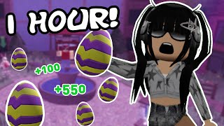 HOW MANY *EASTER EGGS* CAN I GET IN 1 HOUR? (Murder Mystery 2)