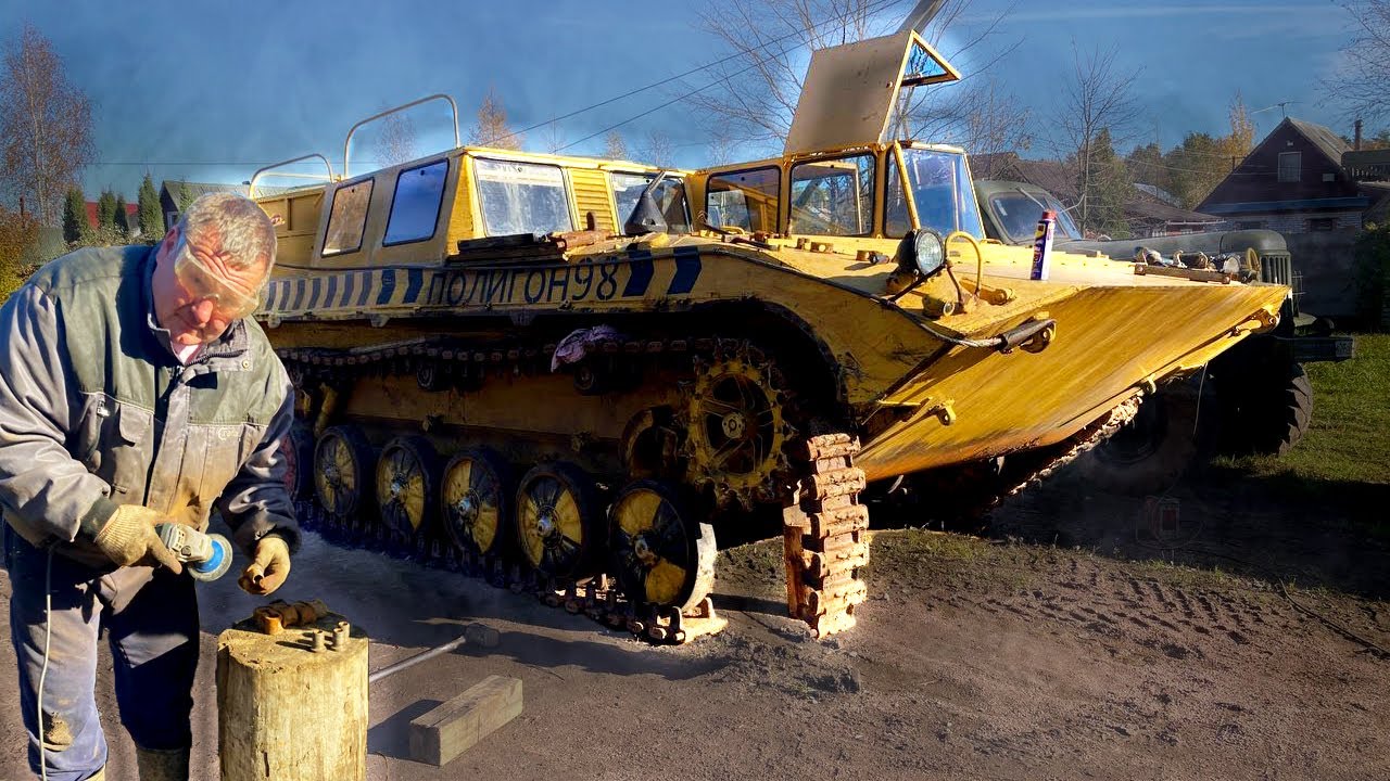 Реставрация БМП на пеньке/ Синяя изолента для торсиона! - YouTube