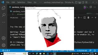 Draw sketch of Tom holland spider man in python| sketchpy | python screenshot 5
