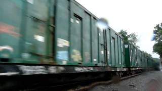 CSX Q702 flying by CP22 in Hurricane Irene!