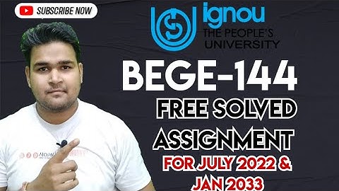 IGNOU BEGE-144 Solve Assignment For July 2022 & January 2023 | IGNOU Assignment 2023 | Study Height