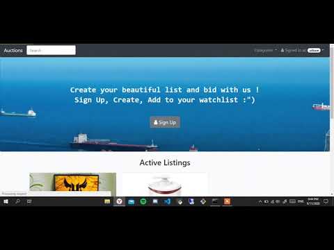CS50 Project 2 - Commerce, Design an eBay