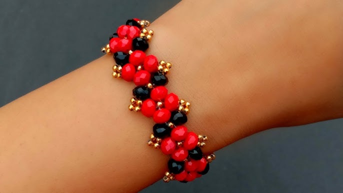 DIY bracelets with beads. Beginners tutorial. Beaded bracelet