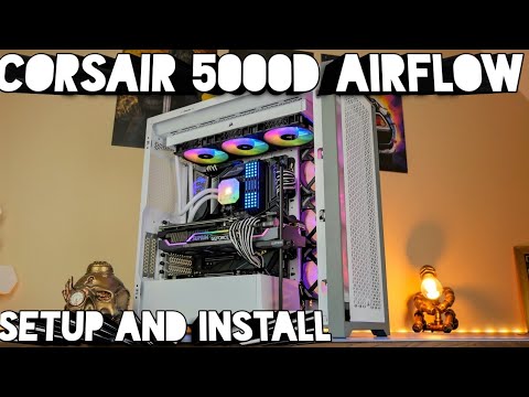 Corsair 5000D setup with 12 fans, H150i Elite Capellix Push Pull and more