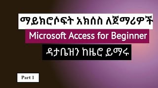 Microsoft Access Basics Part1 /ማይክሮሶፍት አክሰስ ለጀማሪዎች ክፍል1 screenshot 3