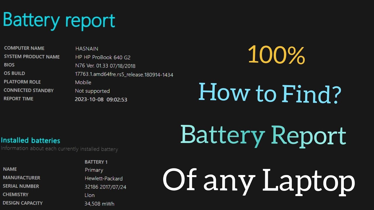 How to check battery health in windows laptop? Laptop Battery Health