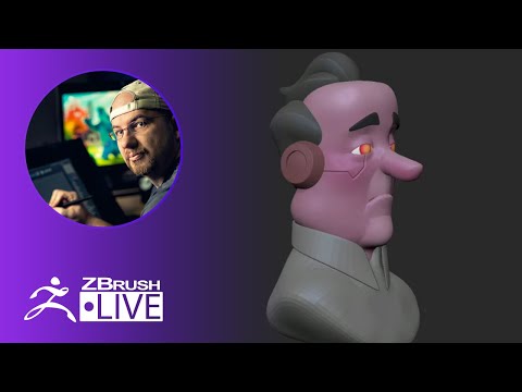 (Part 2) A Luigi Lucarelli Concept To 3D - Sculpting Stylized Characters - Shane Olson - ZBrush 2020