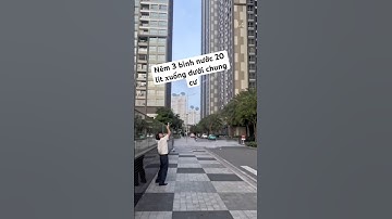 Thanh niên ném 3 bình nước 20 lít từ tầng 26 chung cư Landmark Hồ Chí Minh xuống dưới.