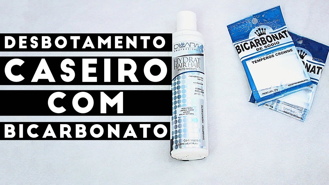 Desbotando O Cabelo Com Shampoo E Bicarbonato De Sodio Youtube