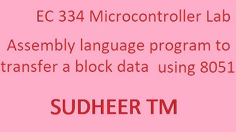 8051 program to transfer a block of data from internal block to another internal block