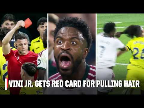 Vinir Jr. gets a RED CARD for pulling hair in the build-up of his disallowed goal 😳 | ESPN FC