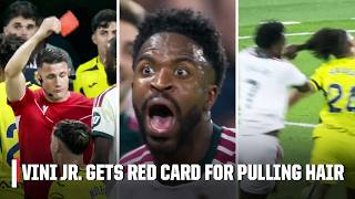 Vinir Jr. gets a RED CARD for pulling hair in the build-up of his disallowed goal 😳 | ESPN FC