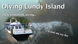 Lundy seal scuba diving with Lundy Divers from Obsession II with BSoUP underwater photographers