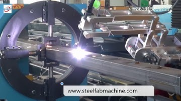 8 Axis cnc square tube pipe plasma flame beveling cutting machine