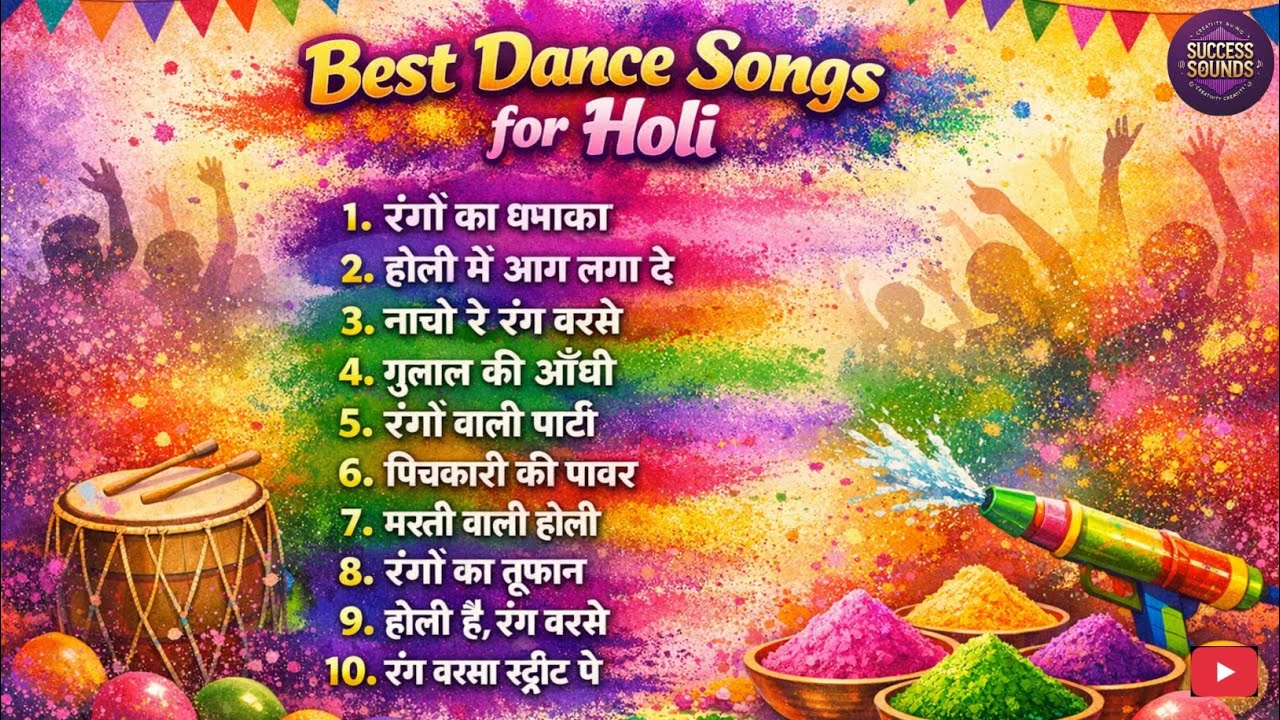 Best Dance Songs for Holi 2026 🎨 | Non Stop Holi Party Hits | Success Sounds