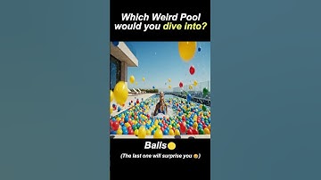Which weird pool would you dive into? 🏊💄🍓🍋 #asmr #oddlysatisfying #relaxing #pool #dream #shorts
