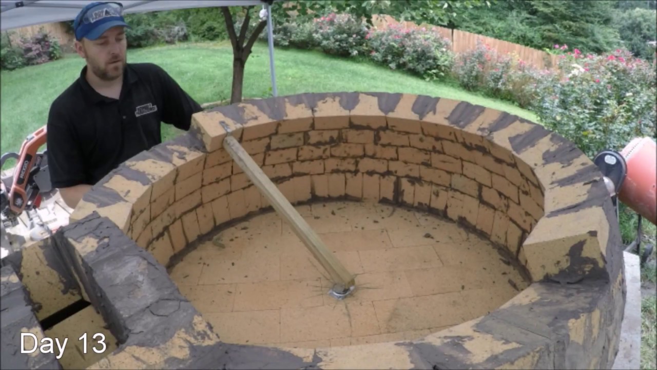 My first Pompeii Brick Pizza Oven - Time Lapse Video - YouTube