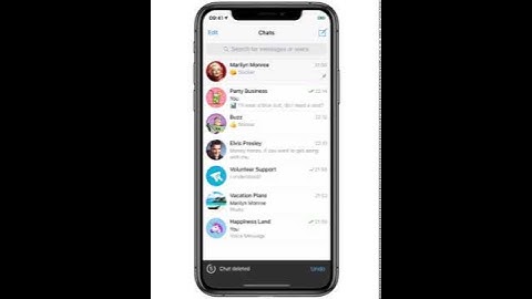Telegram: Undo clearing history and deleting chats